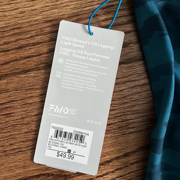 NWT FWD (Forward with Design) Women’s 7/8 Legging - Light Speed - size 2X - Picture 4 of 4